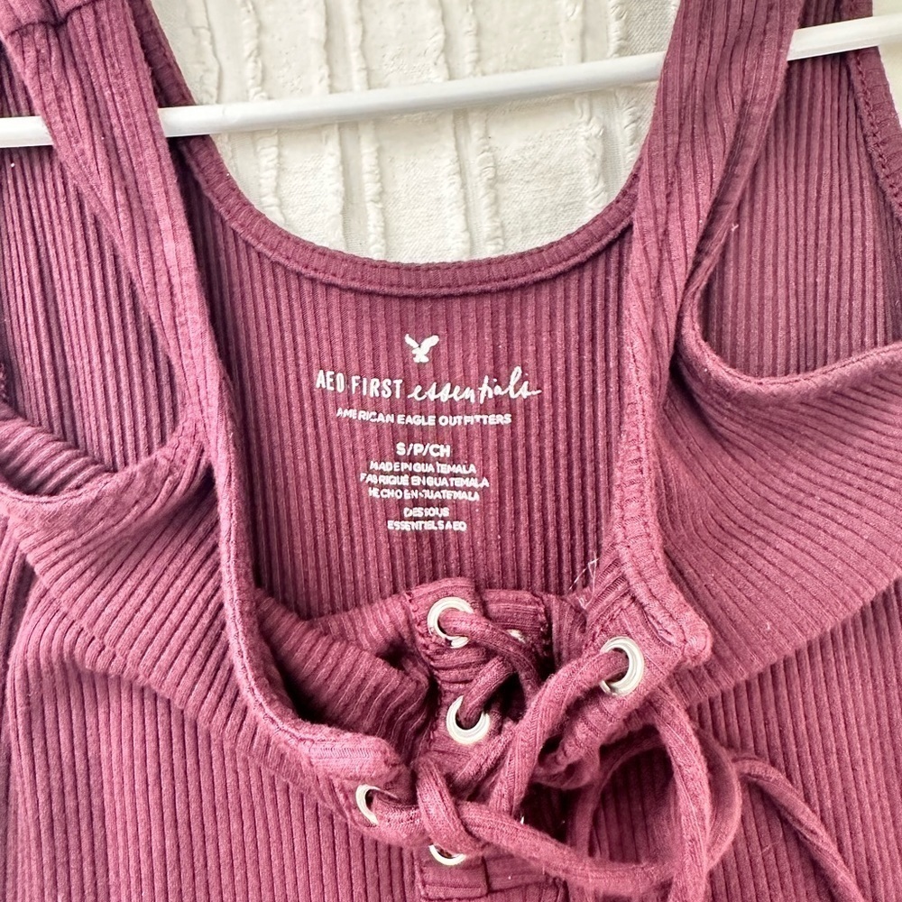 American Eagle Lace-Up Tank Bodysuit, Sz. S - Picture 4 of 4